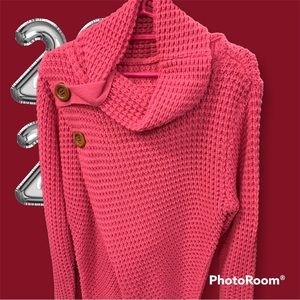 The Commons  asymmetric hem cowl neck sweater